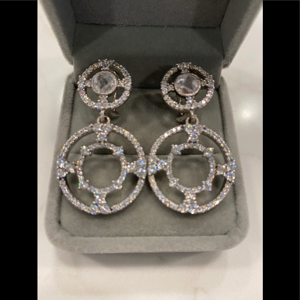 Judith Ripka Dangle Diamonique Earrings